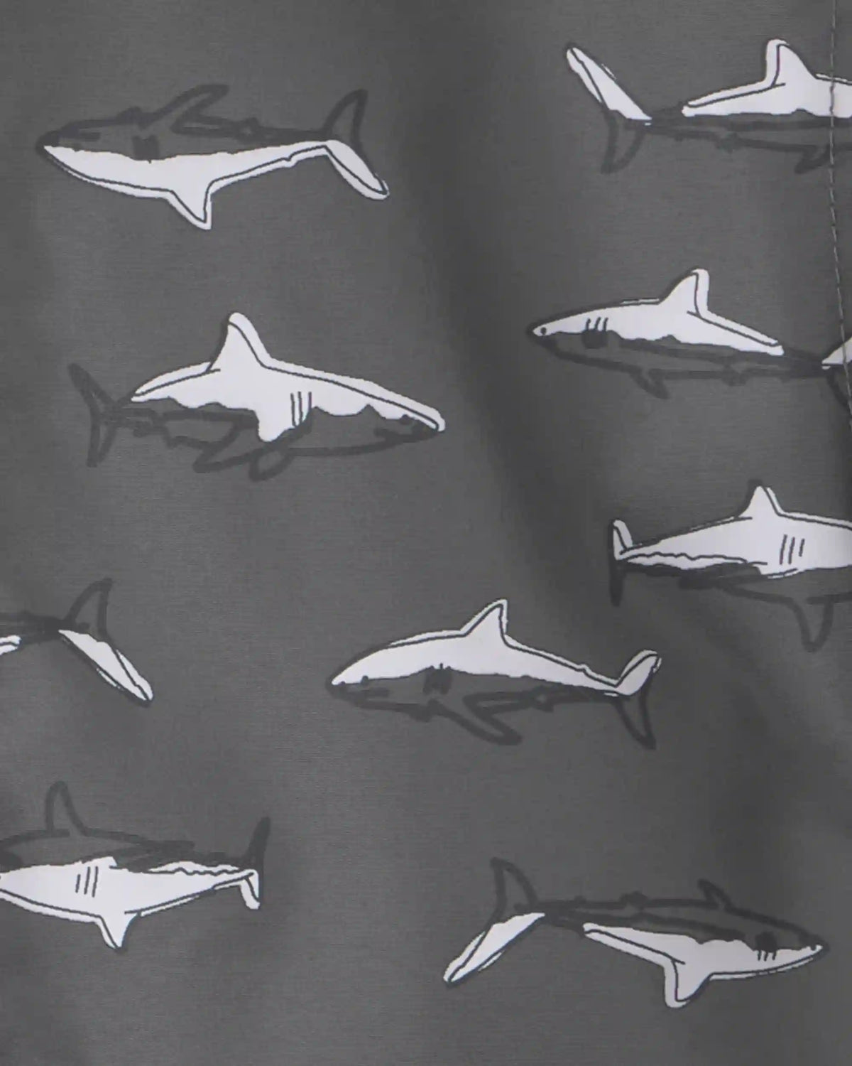 Toddler Boy Shark Raincoat - Grey
