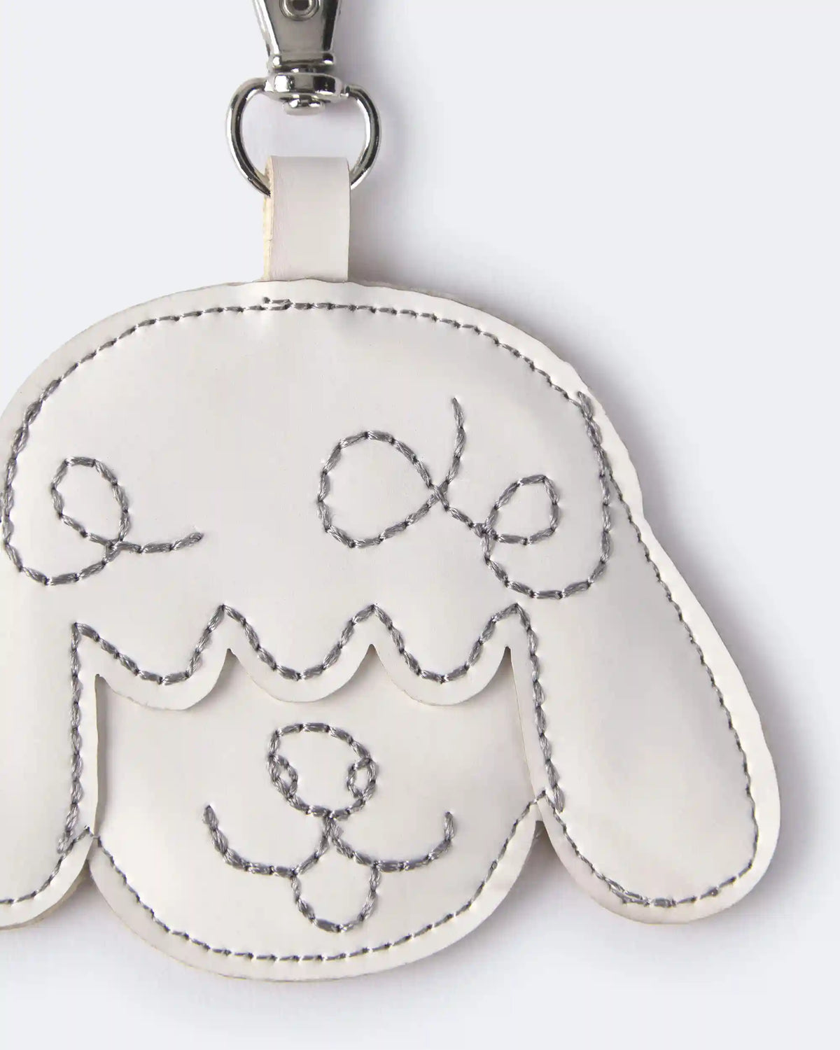 Toddler Girl Poodle Bag Charm - Cream