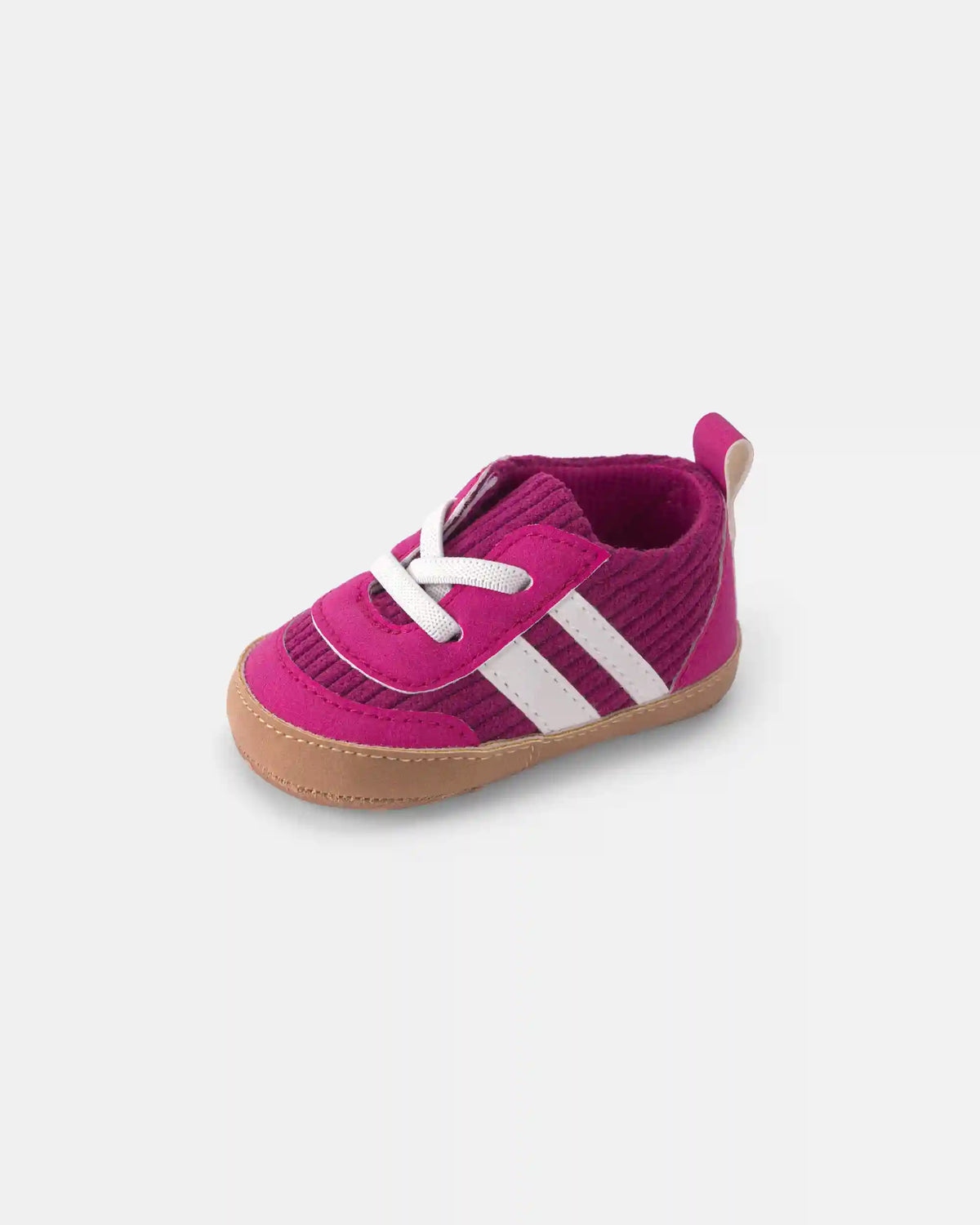 Baby Girl Striped Sneakers - Burgundy