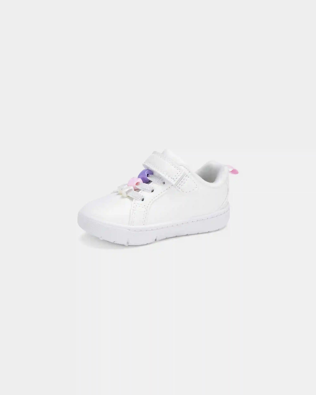 Baby Girl Every Step® First Walker Leopard Charm Sneakers - White