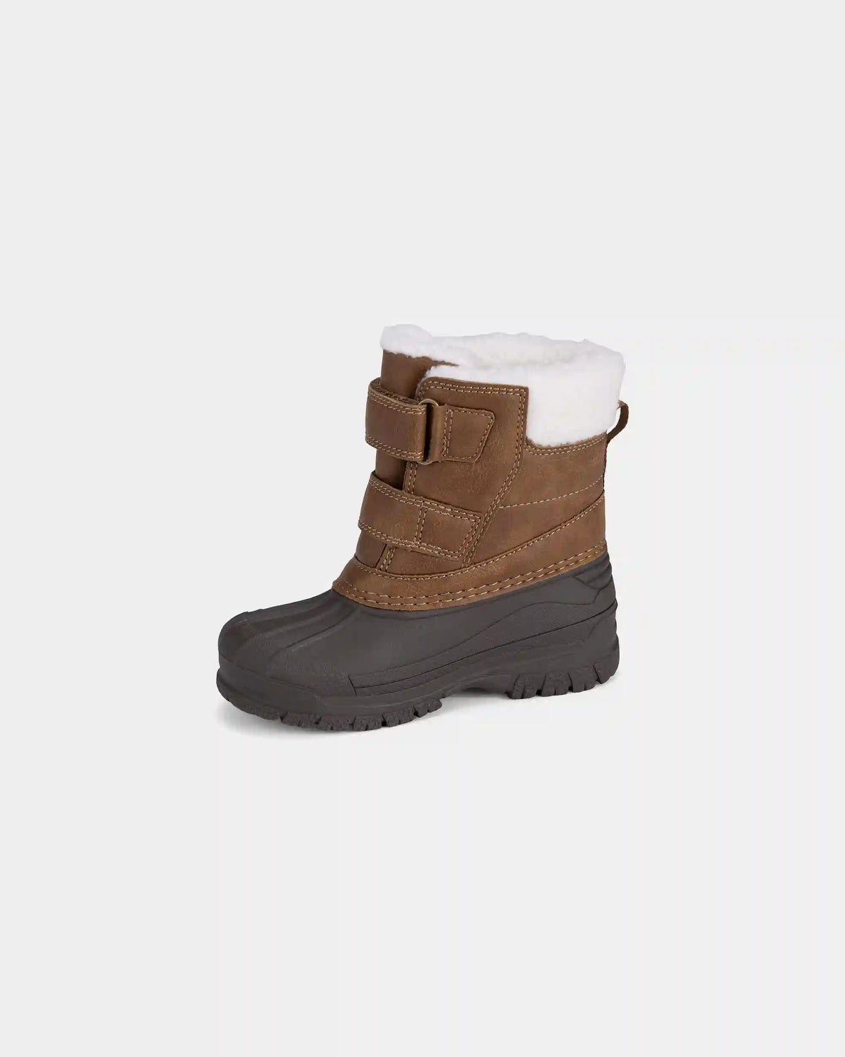 Boys Teddy Fleece Boots - Brown/Black