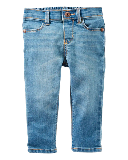 Baby Medium Blue Wash Skinny-Leg Jeans