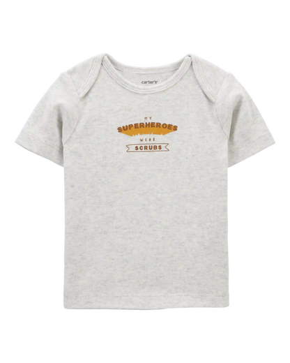 Baby Preemie Superheroes Wear Scrubs Tee