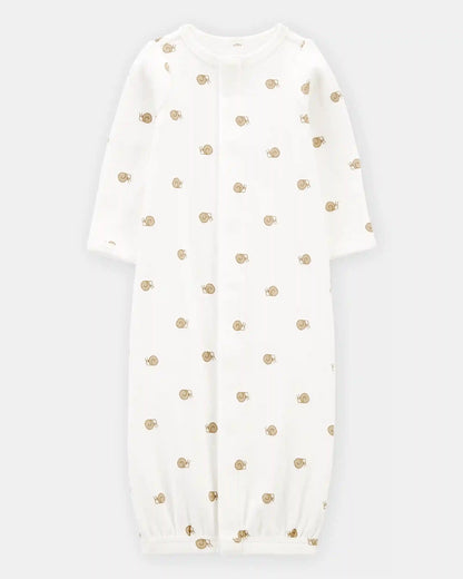 Baby Preemie Snail Cotton Sleeper Gown