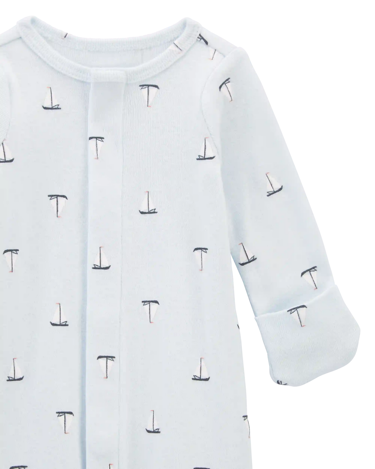 Baby Boy Preemie Sailboat Sleeper Gown