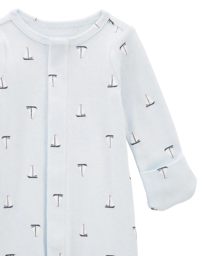 Baby Boy Preemie Sailboat Sleeper Gown