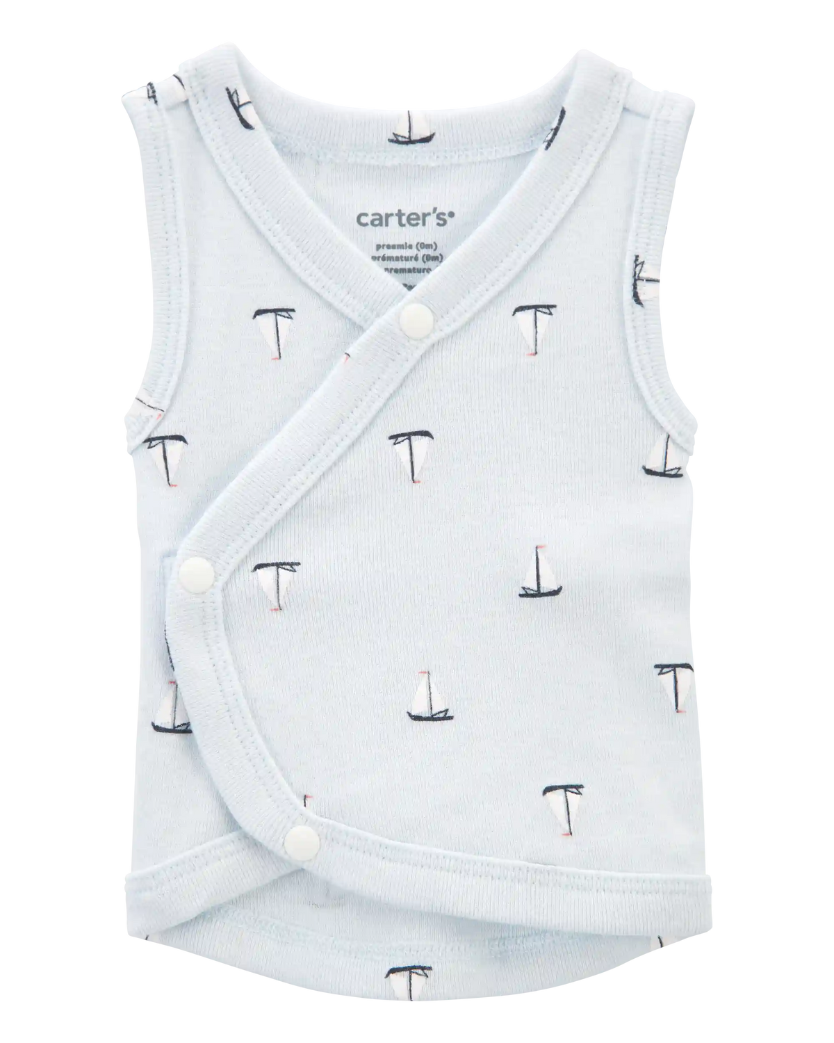 Baby Boy Preemie Sailboat Tank - Blue