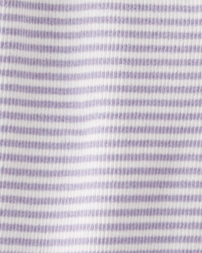 Baby Girl Organic Cotton Striped Sleep & Play Pajamas