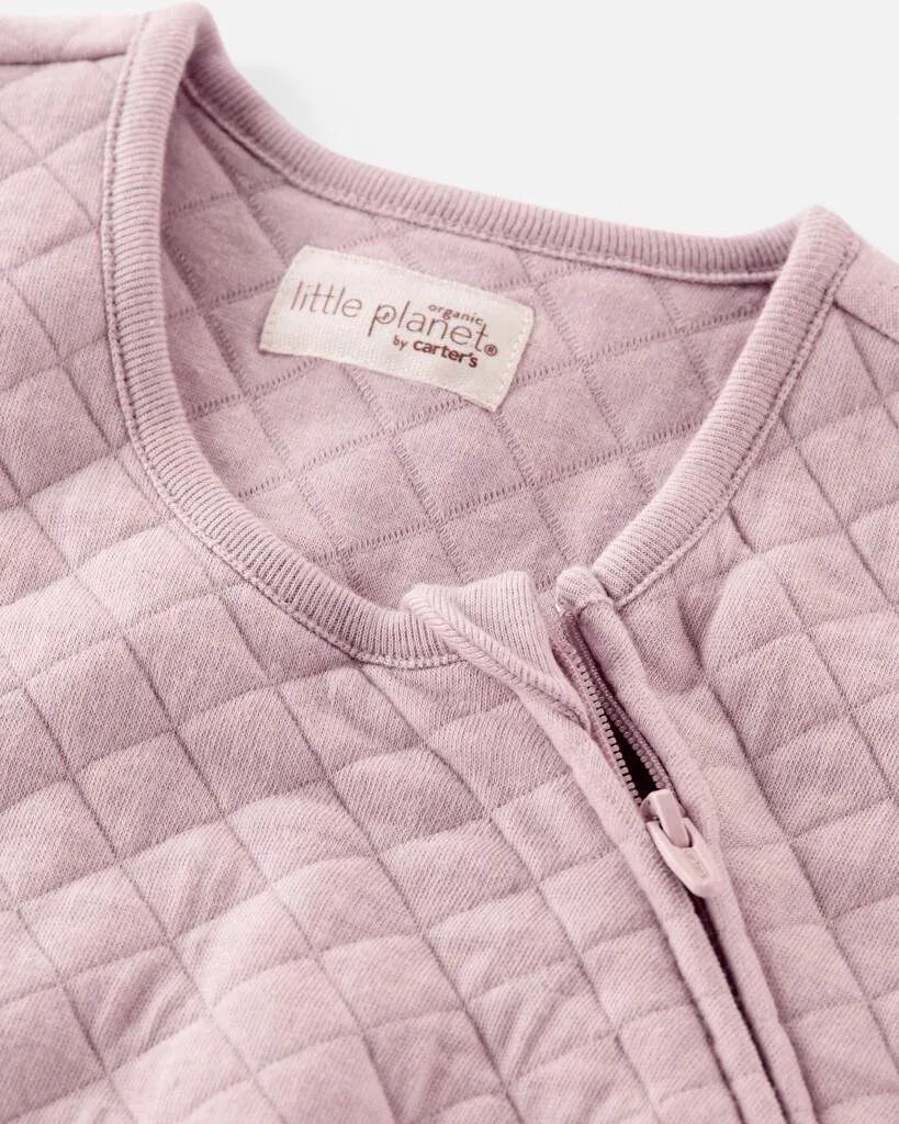 Baby Girl Doubleknit Zip Wearable Blanket