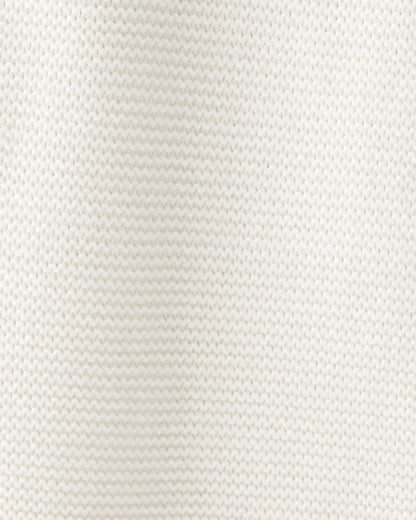Baby Organic Cotton Textured Knit Blanket in Cream