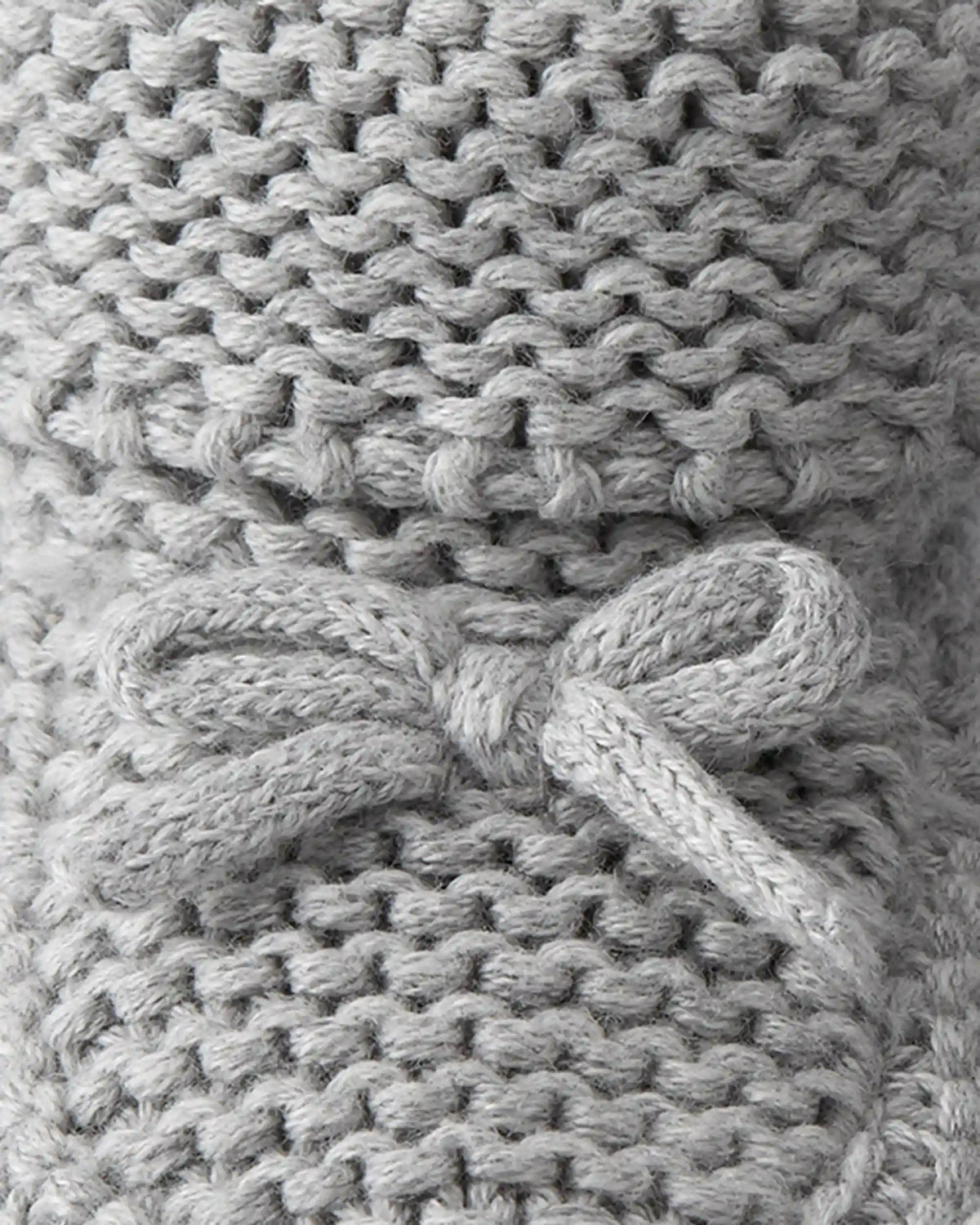 Baby Organic Cotton Crochet Booties in Gray