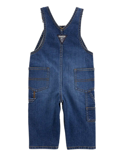 Baby Stretch Denim Classic Overalls - Dark Wash