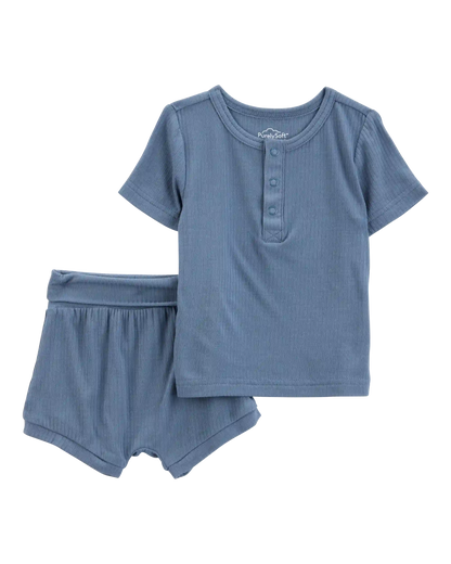 Baby Boy 2-Piece PurelySoft Outfit Set - Navy