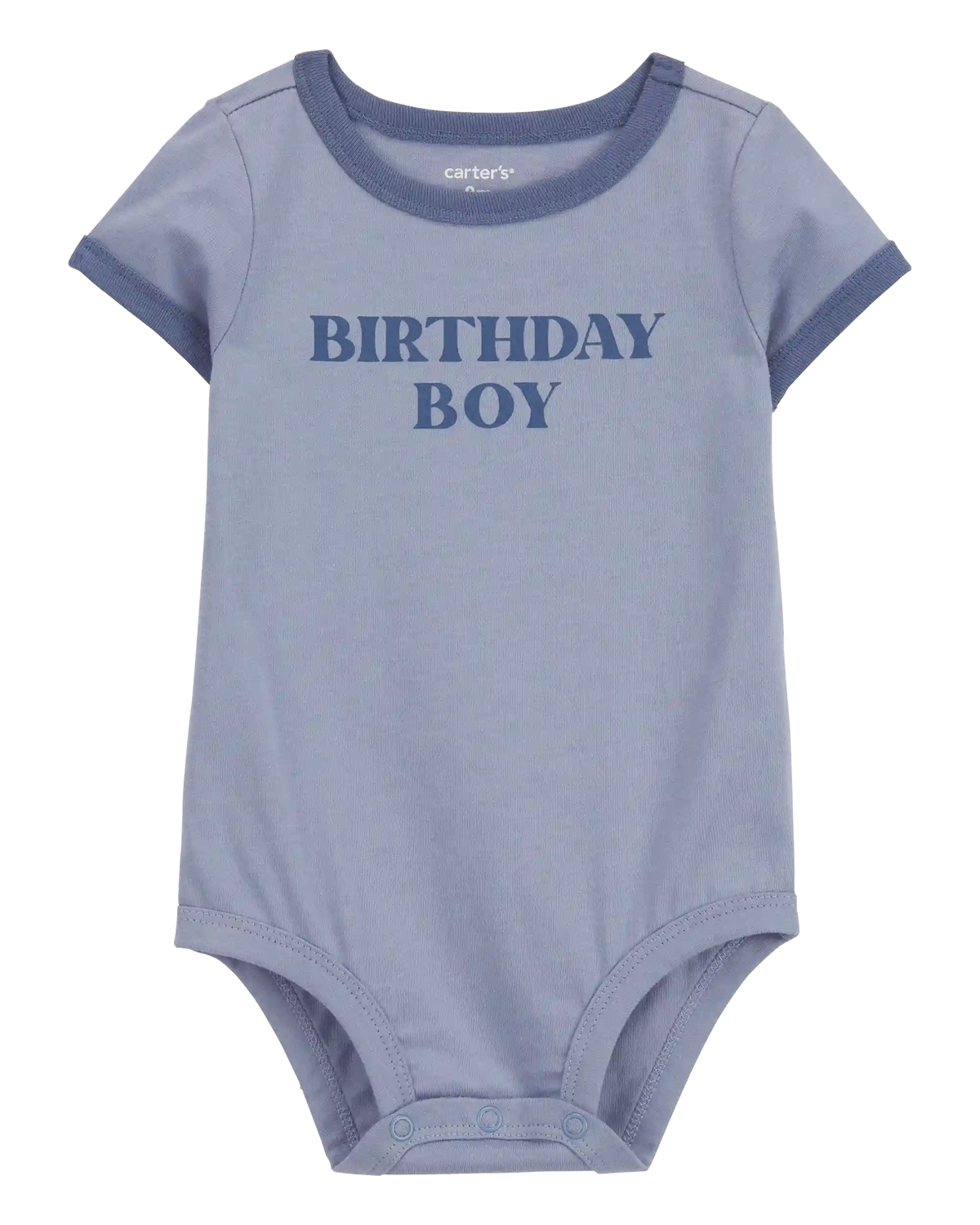 Baby Birthday Boy Short-Sleeve Bodysuit - Blue