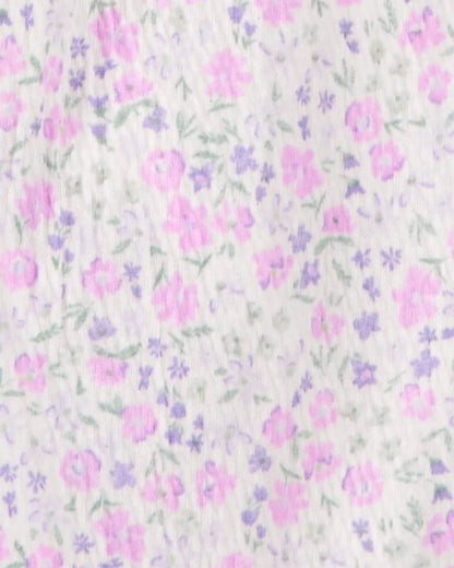 Baby 2-Piece Floral Jumpsuit & Headwrap - Purple