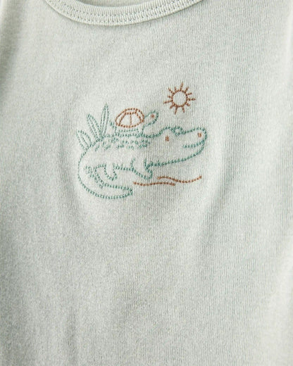 Baby 4-Piece Alligator Outfit Set - Green
