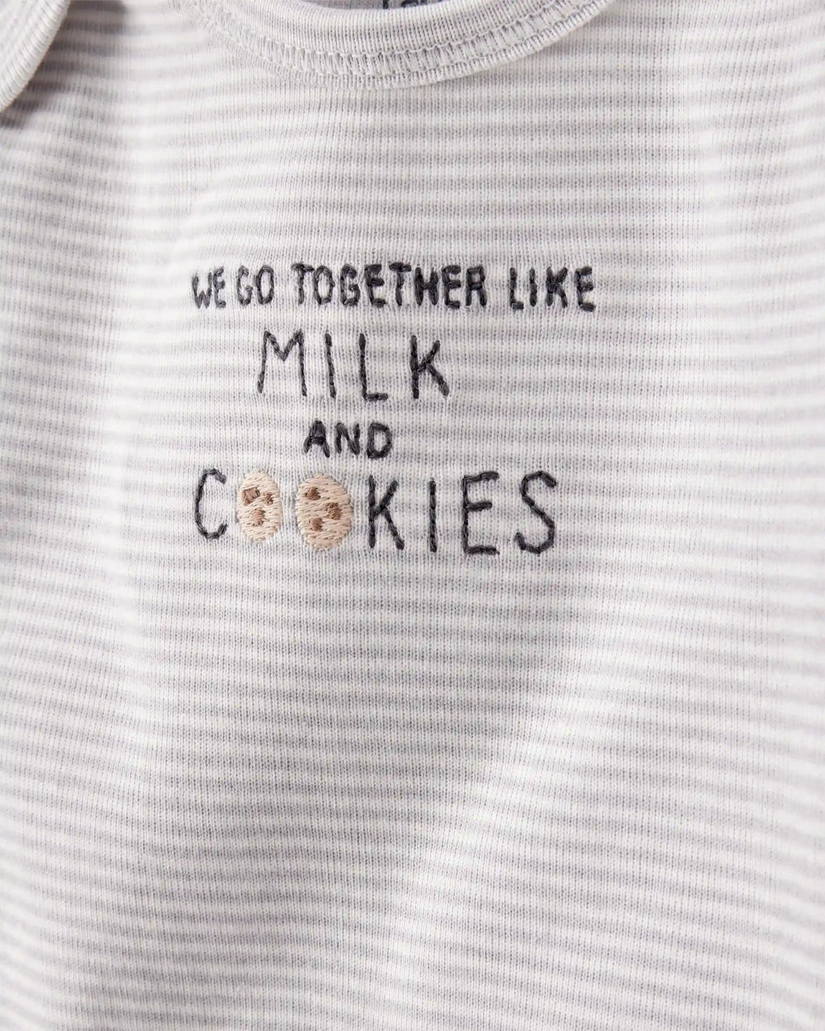 Baby 3-Piece Milk & Cookies Little Character Set® - Grey