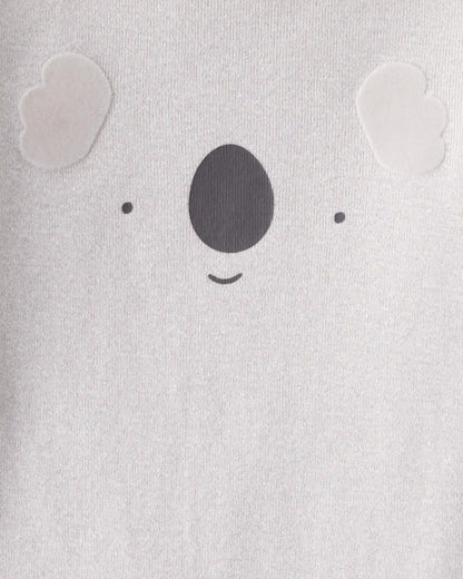 Baby Girl 4-Pack Koala Print Cotton Long-Sleeve Multipack Bodysuits - Multi