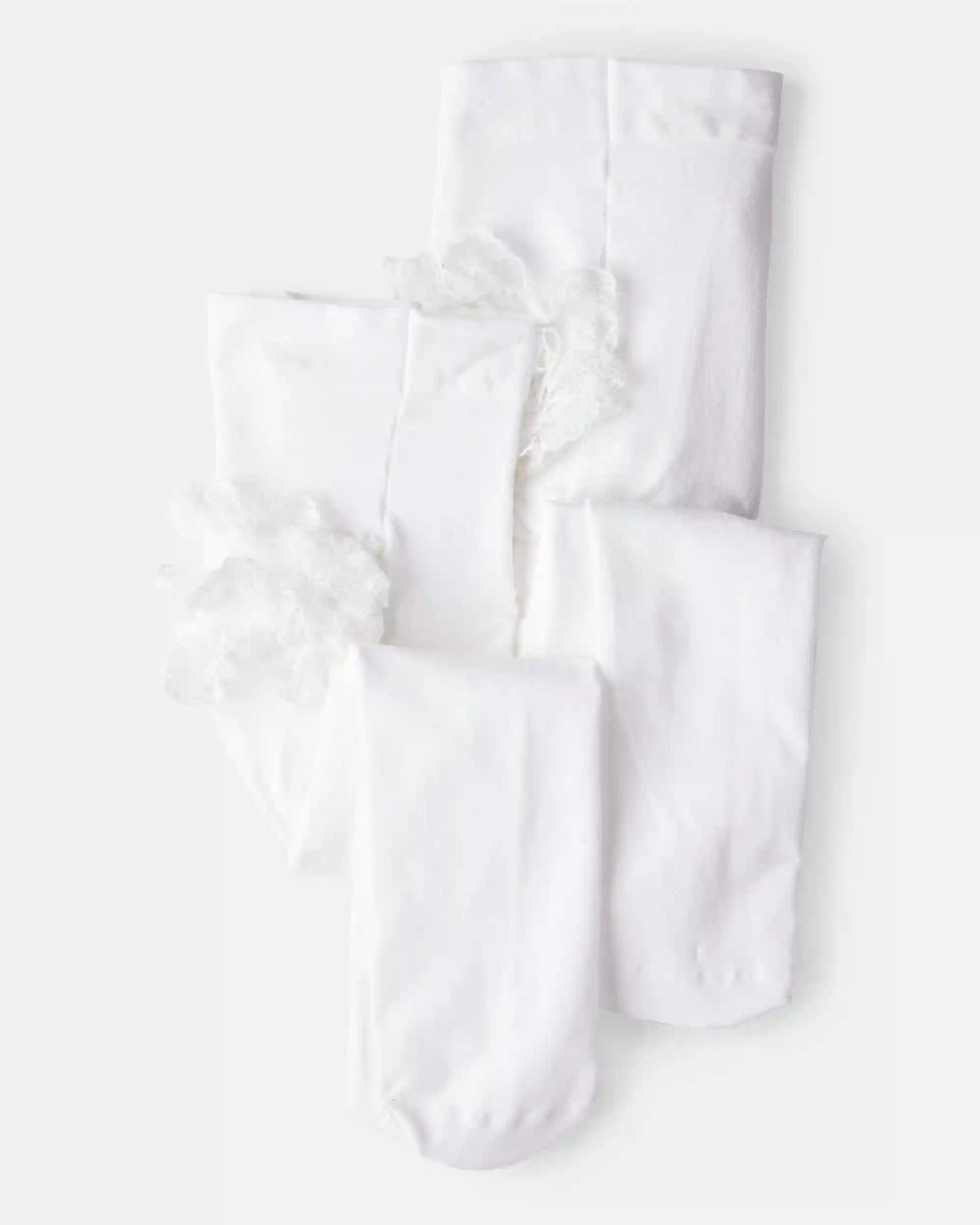 Baby Girl 2-Pack Tights - White