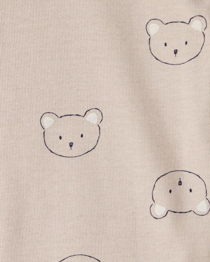 Baby Boy 3-Piece Bear Print Long-Sleeve Bodysuit & Pant Set - Brown/White