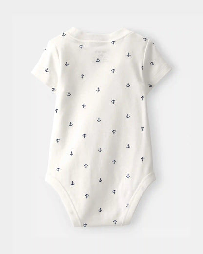 Baby Boy 3-Piece Anchor Polo Outfit Set - Red/Blue/White
