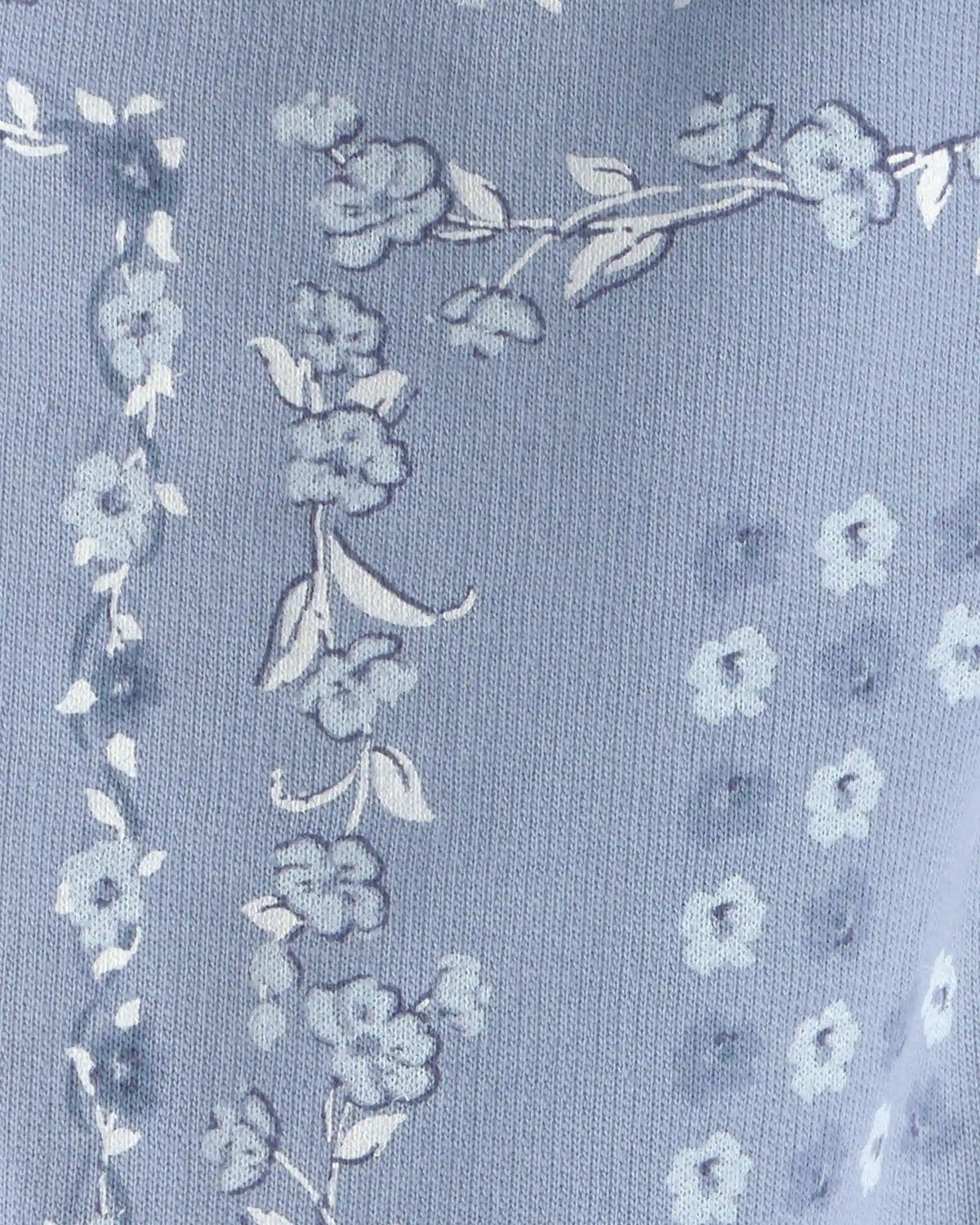 Baby Girl Floral Drawstring Knit Joggers - Blue