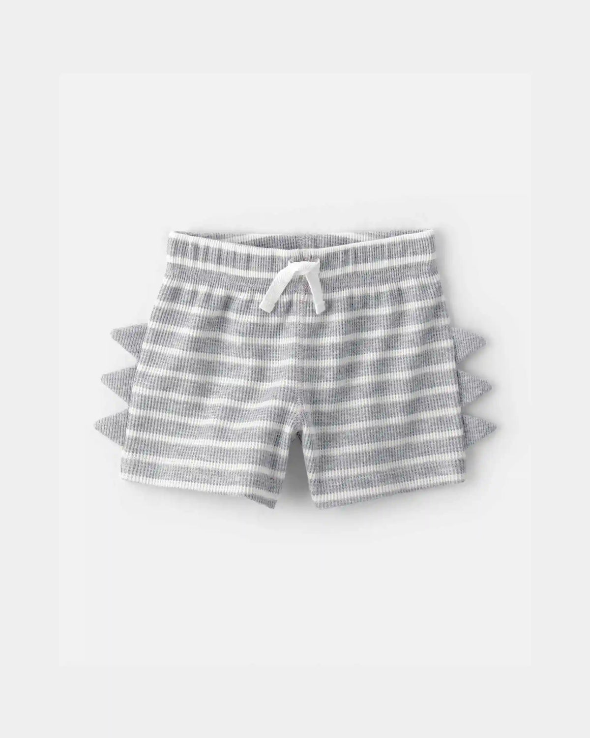 Baby Boy 2-Piece Dino Spikes Waffle-Knit Short-Sleeve Bodysuit & Short Set - Grey
