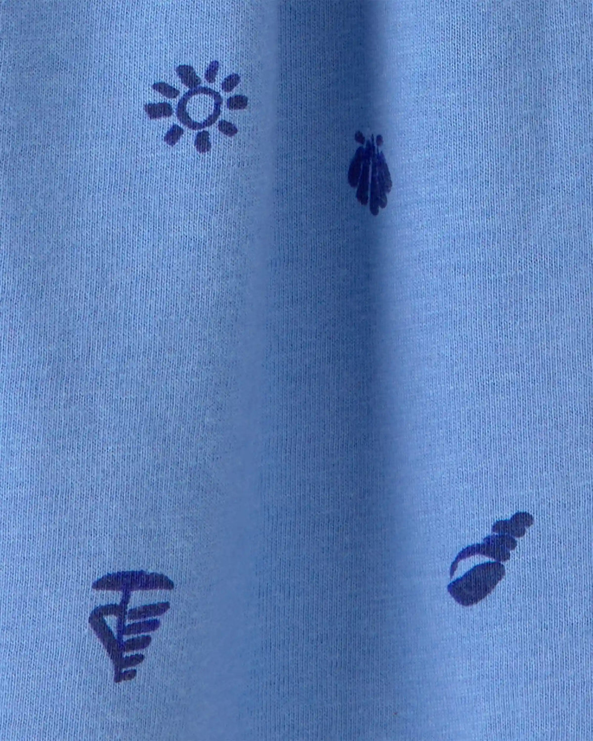 Baby Girl Seashell Short-Sleeve Dress - Blue
