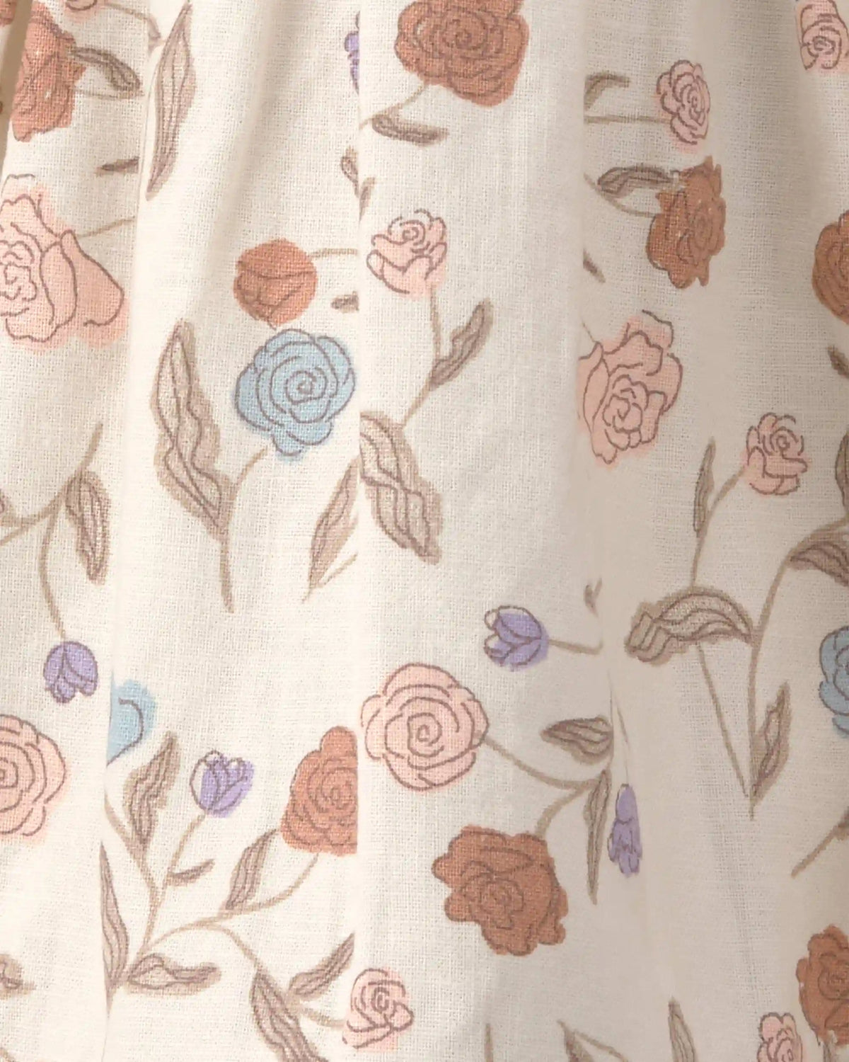 Baby Girl Floral Sleeveless Dress - Cream