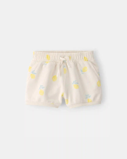 Baby Girl French Terry Shorts - Ivory