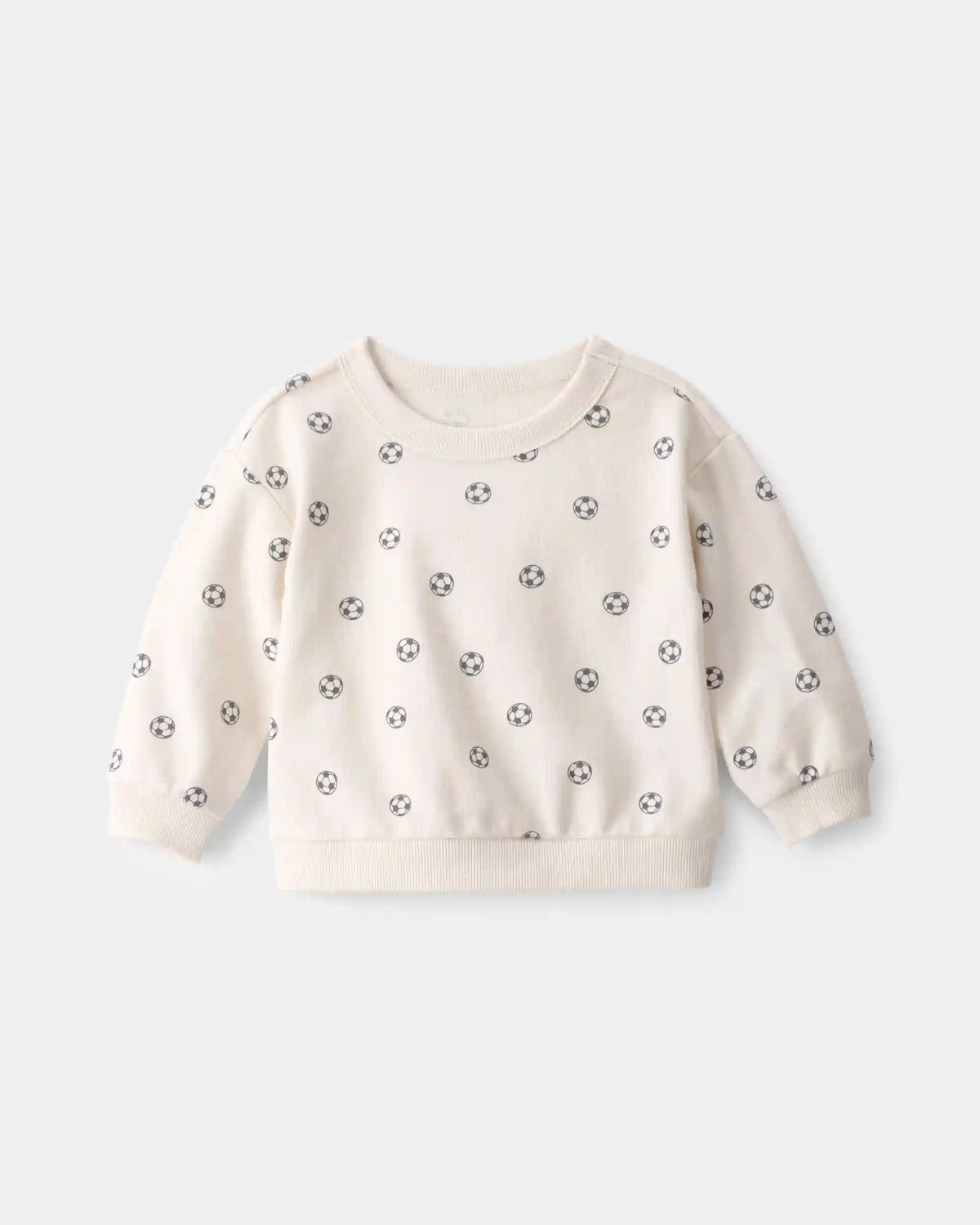 Baby Soccer French Terry Pullover Sweatshirt - Ivory