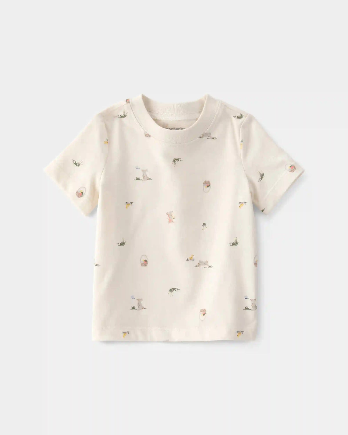 Baby Boy 2-Piece Easter Bunny Shortall Set - Blue/Cream