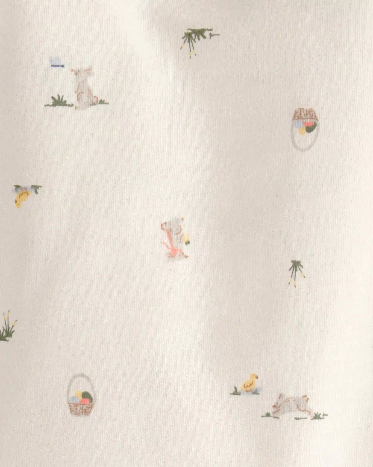 Baby Boy 2-Piece Easter Bunny Shortall Set - Blue/Cream