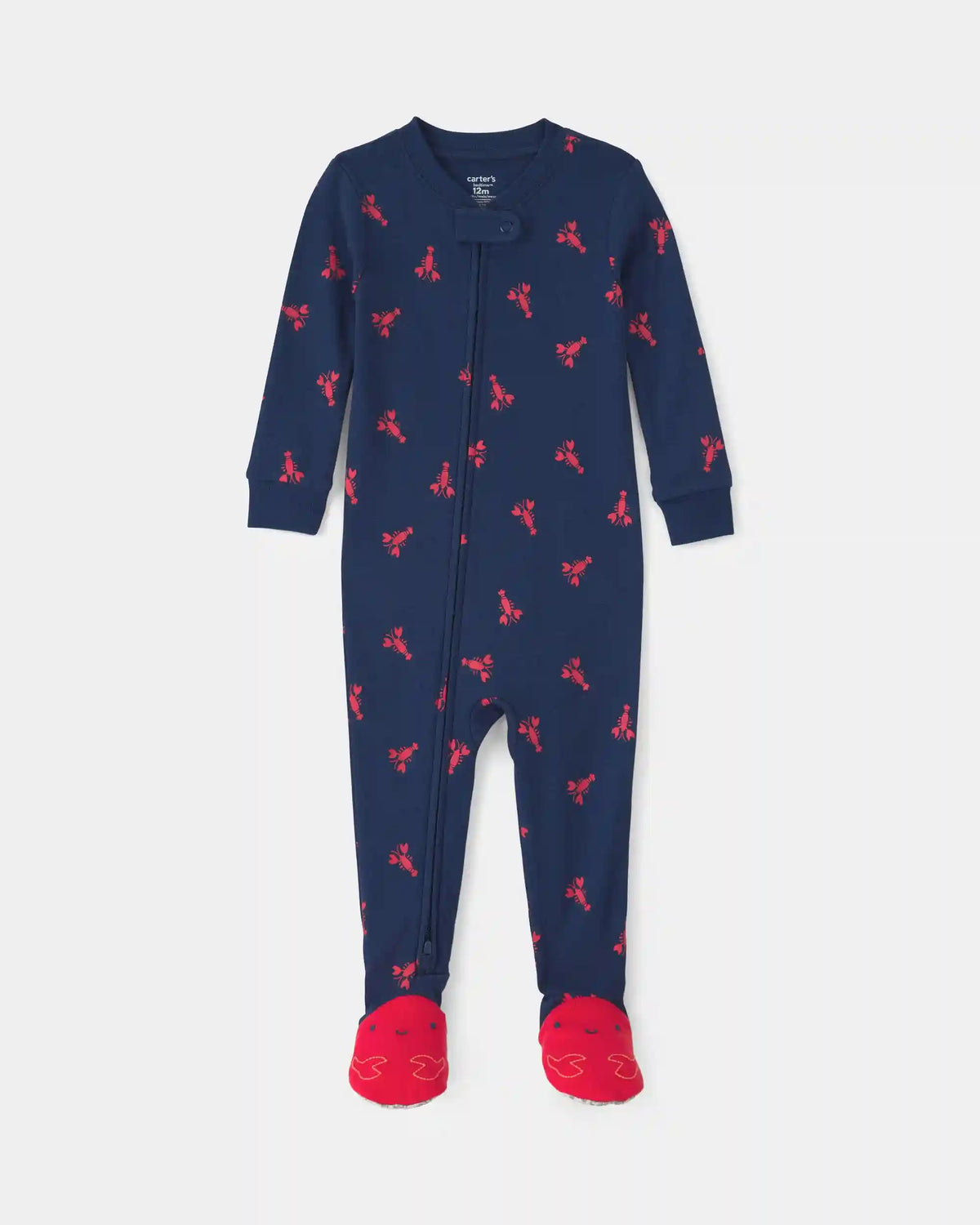 Baby Boy Lobster 100% Cotton Snug Fit 1-Piece Pajama - Blue