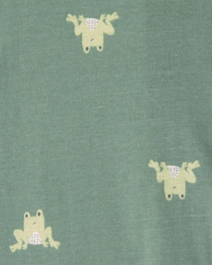 Baby 2-Pack Frog 100% Cotton Snug Fit 1-Piece Pajama - Green/Tan