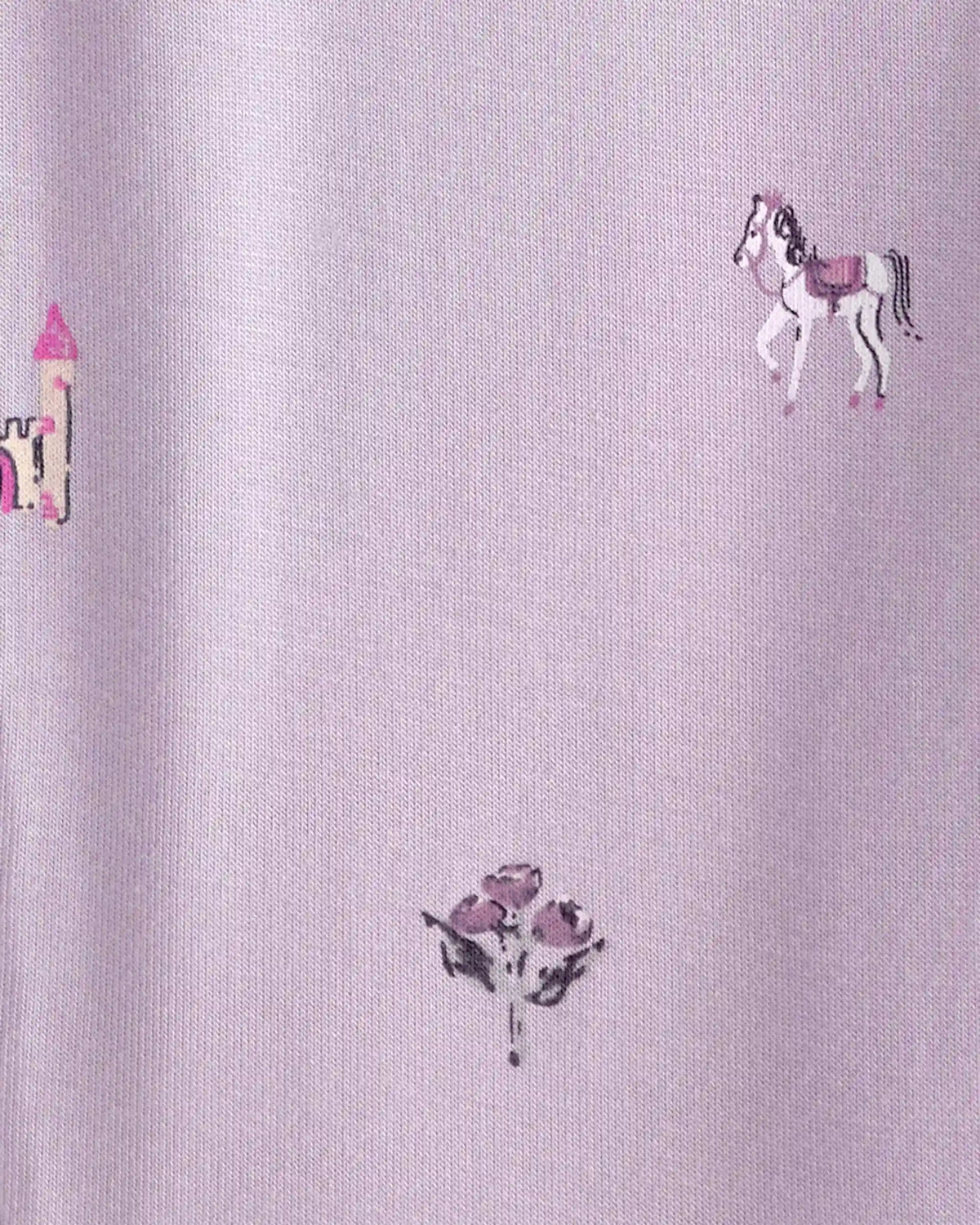 Baby Girl Fairytale 2-Way Zip PurelySoft Sleep & Play Pajama - Purple