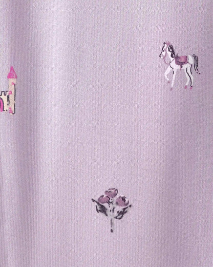 Baby Girl Fairytale 2-Way Zip PurelySoft Sleep & Play Pajama - Purple