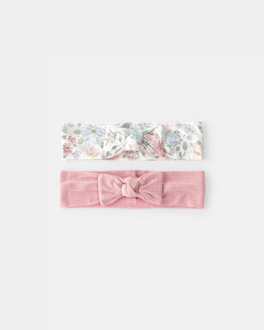 Baby Girl Butterfly Garden PurelySoft Headbands - Pink/Ivory
