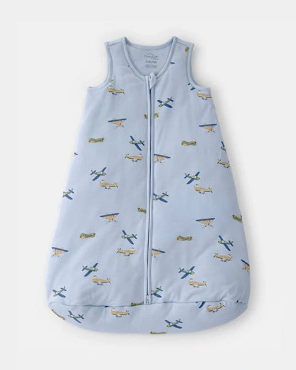 Baby Boy Plane 2-Way Zip PurelySoft Wearable Blanket - Blue