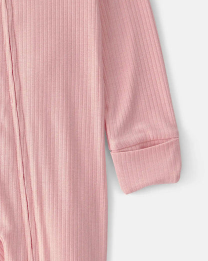 Baby Girl 2-Way Zip PurelySoft Sleep & Play Pajama - Pink