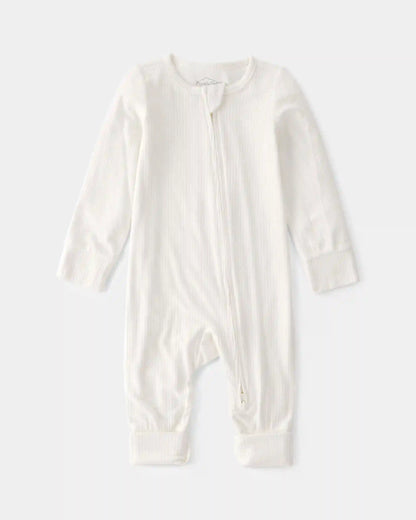 Baby 2-Way Zip PurelySoft Sleep & Play Pajama - Cream