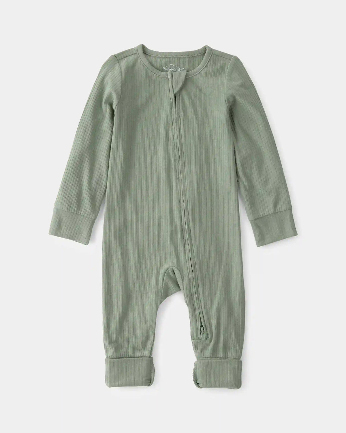 Baby 2-Way Zip PurelySoft Sleep & Play Pajama - Green