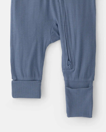 Baby Boy 2-Way Zip PurelySoft Sleep & Play Pajama - Blue