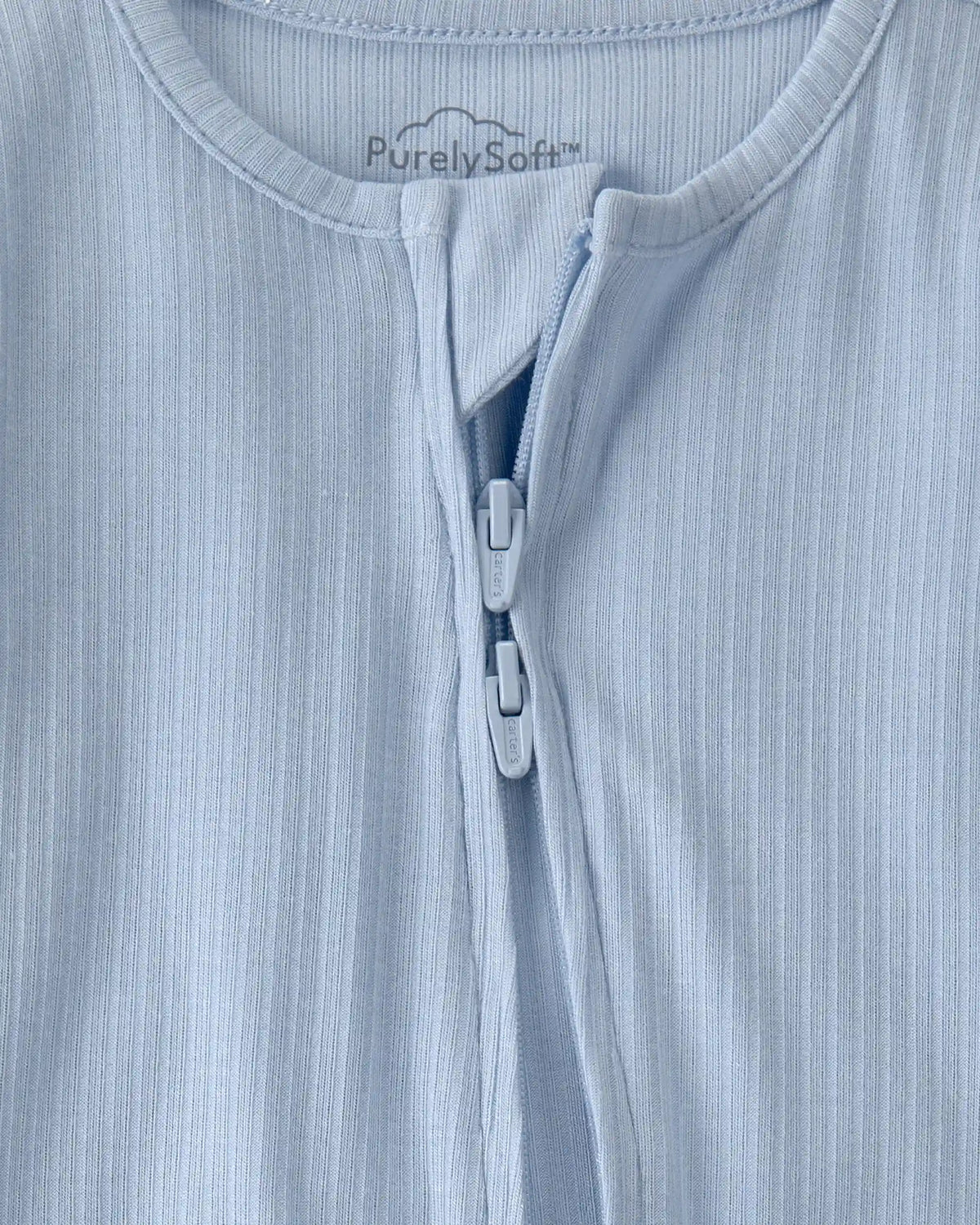 Baby Boy 2-Way Zip PurelySoft Sleep & Play Pajama - Blue
