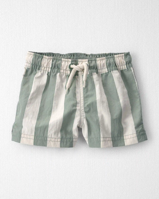 Baby Boy Recycled Swim Trunks in Stripes