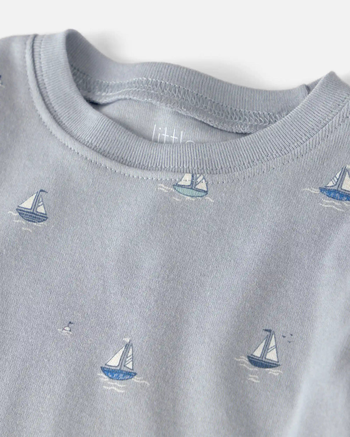Baby 2-Piece Organic Cotton Ribbed Pajama Set in Sail Away Print