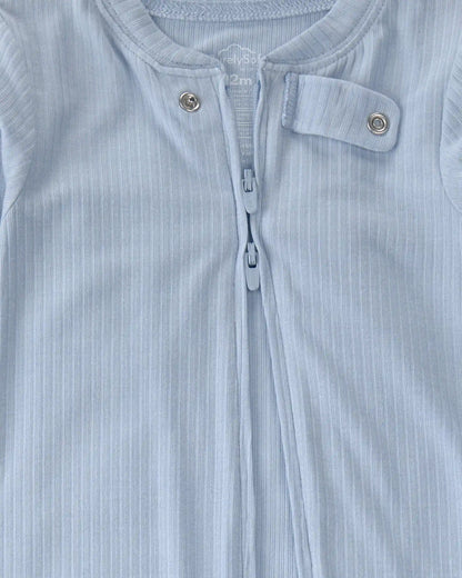 Baby PurelySoft 2-Way Zip 1-Piece Pajama - Blue