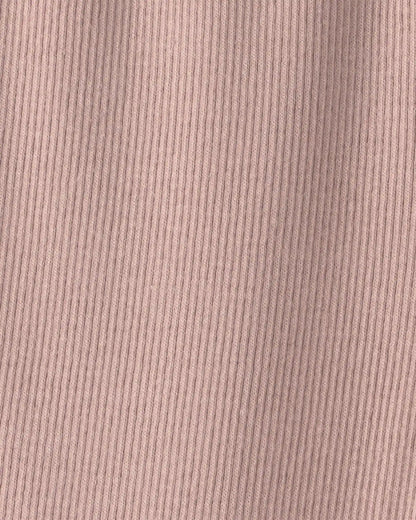 Baby Girl Organic Cotton Rib Footed Pants