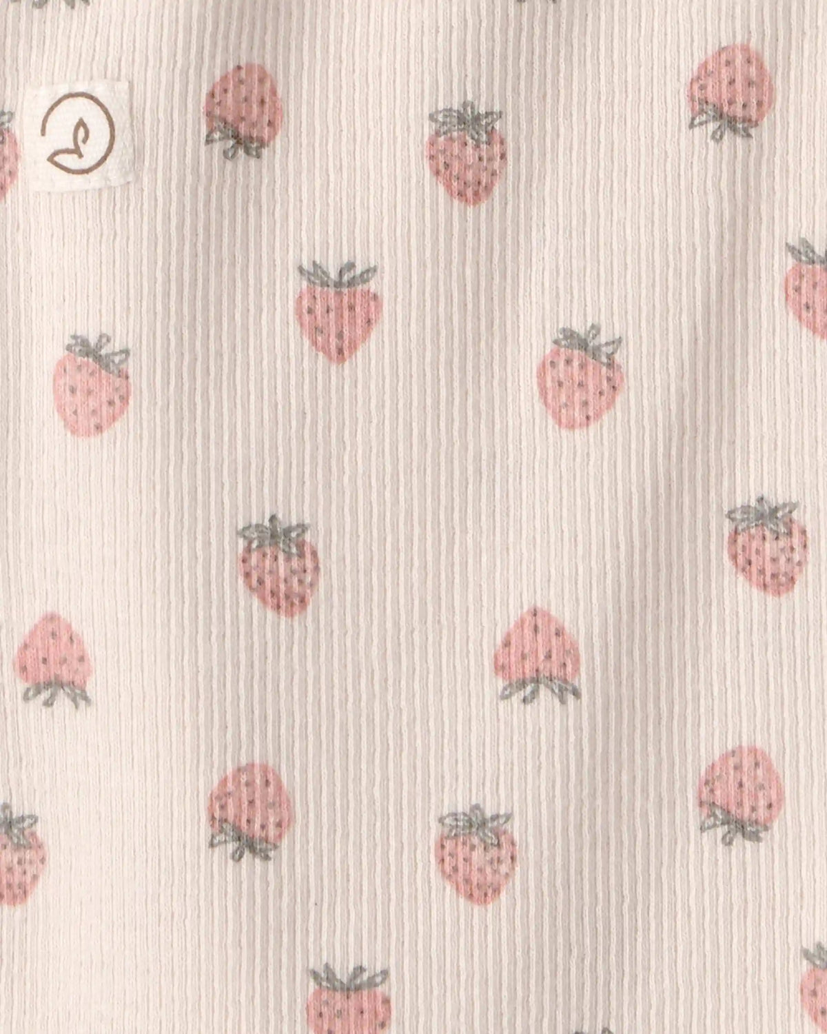 Baby Girl Organic Cotton Wrap Bodysuit in Strawberry Print