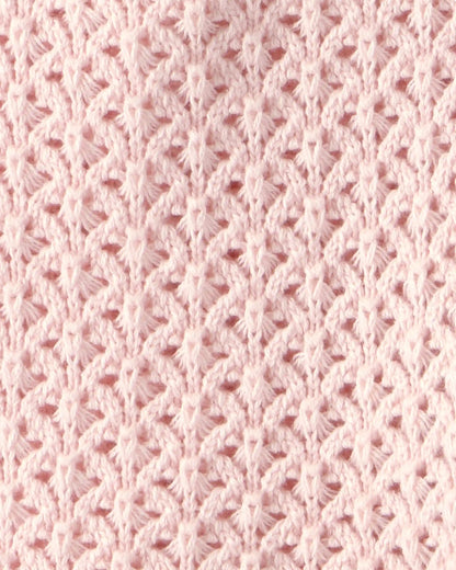 Baby Girl Organic Cotton Sweater Knit Romper